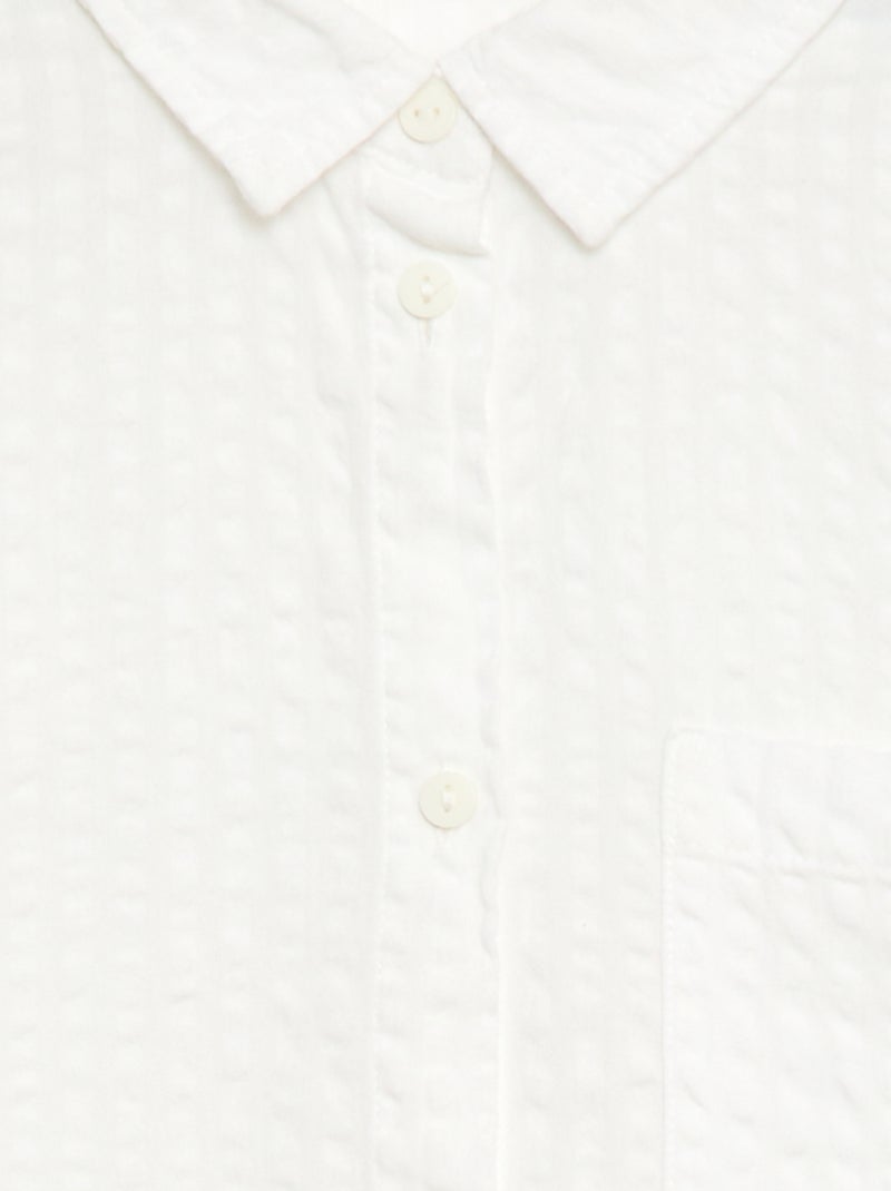 Gestreepte blouse Wit - Kiabi