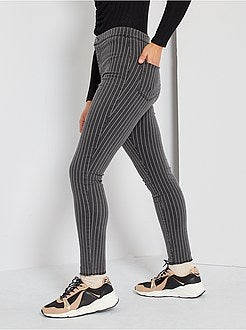 Gestreepte jegging met hoge taille - Kiabi