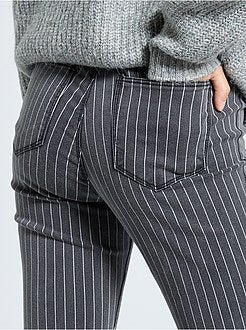 Gestreepte jegging met hoge taille - Kiabi