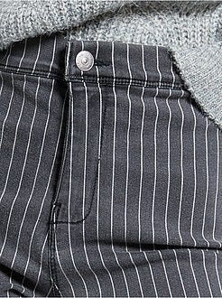 Gestreepte jegging met hoge taille - Kiabi