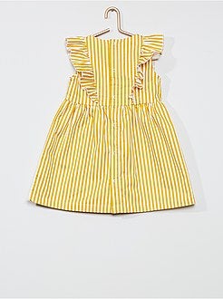 Gestreepte jurk van katoenen satijn - Kiabi