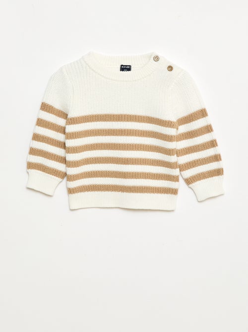 Gestreepte, katoenen trui - Kiabi
