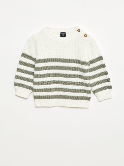 Gestreepte, katoenen trui - Kiabi