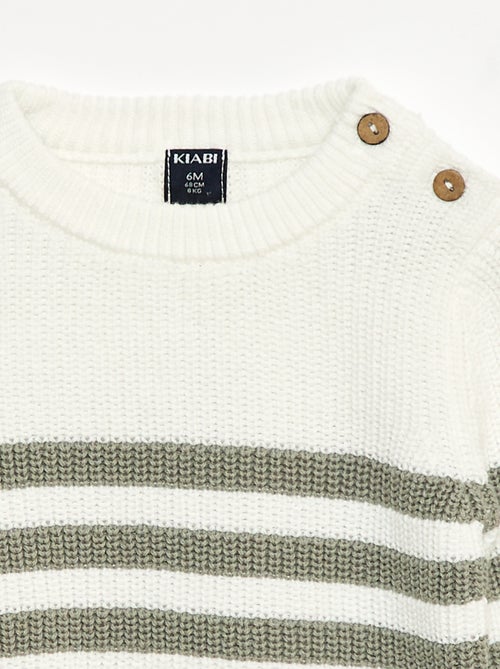 Gestreepte, katoenen trui - Kiabi