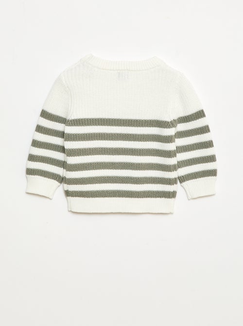 Gestreepte, katoenen trui - Kiabi