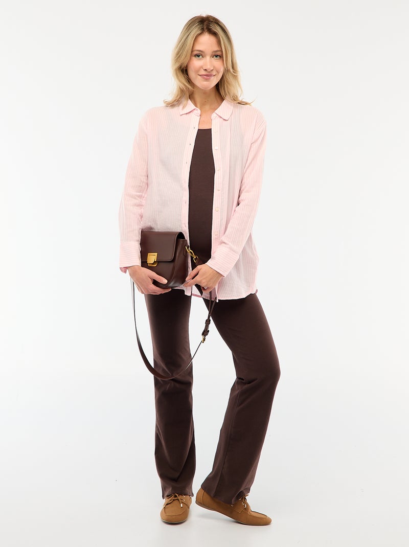 Gestreepte katoenen zwangerschapsblouse Rose - Kiabi