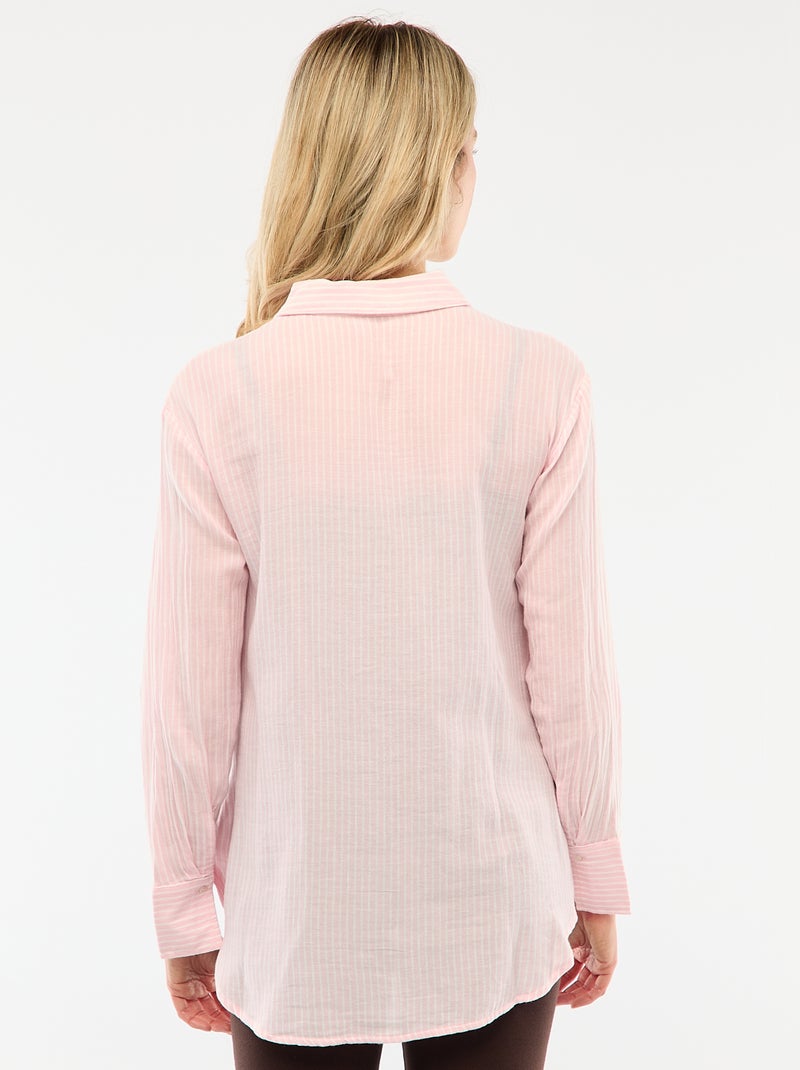 Gestreepte katoenen zwangerschapsblouse Rose - Kiabi