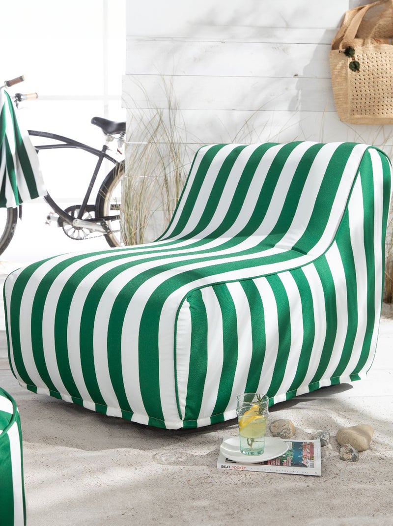 Gestreepte, opblaasbare fauteuil GROEN - Kiabi
