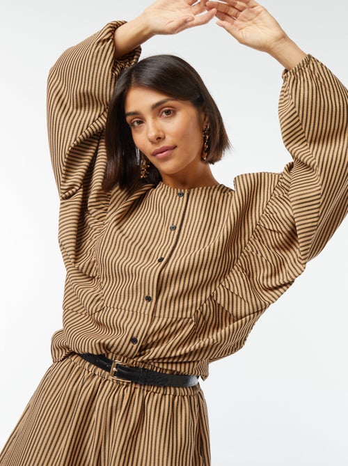 Gestreepte, oversized blouse - Kiabi