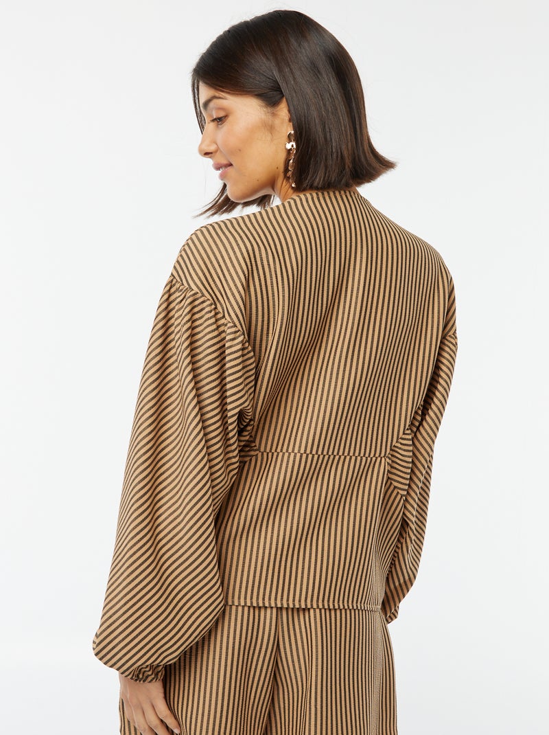 Gestreepte, oversized blouse BRUIN - Kiabi
