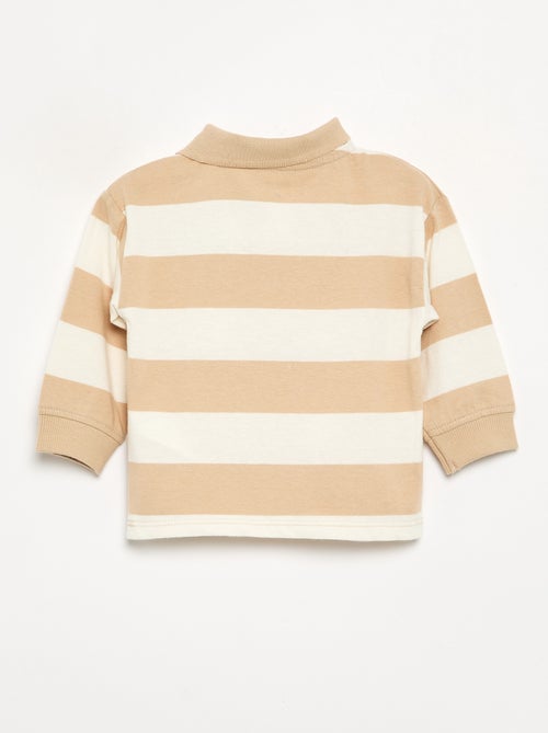 Gestreepte polo van katoenen jerseytricot - Kiabi