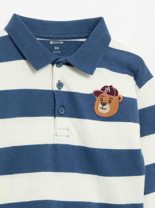 Gestreepte polo van katoenen jerseytricot - Kiabi