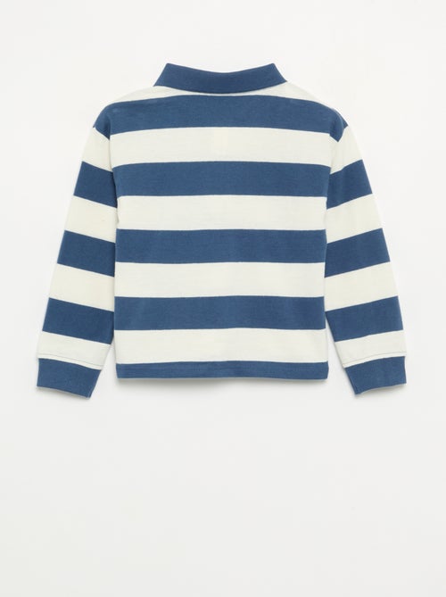 Gestreepte polo van katoenen jerseytricot - Kiabi