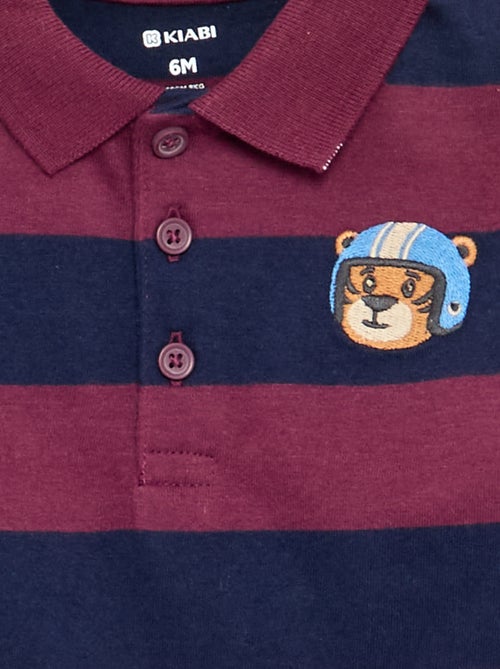 Gestreepte polo van katoenen jerseytricot - Kiabi