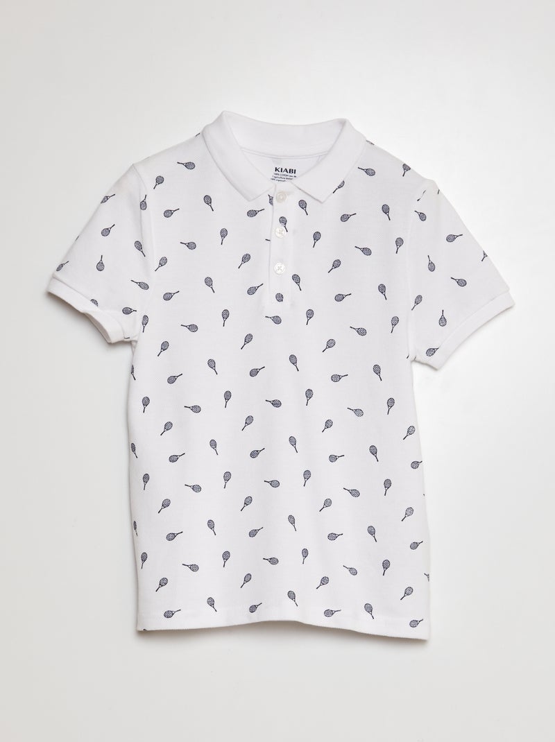 Gestreepte polo WIT - Kiabi