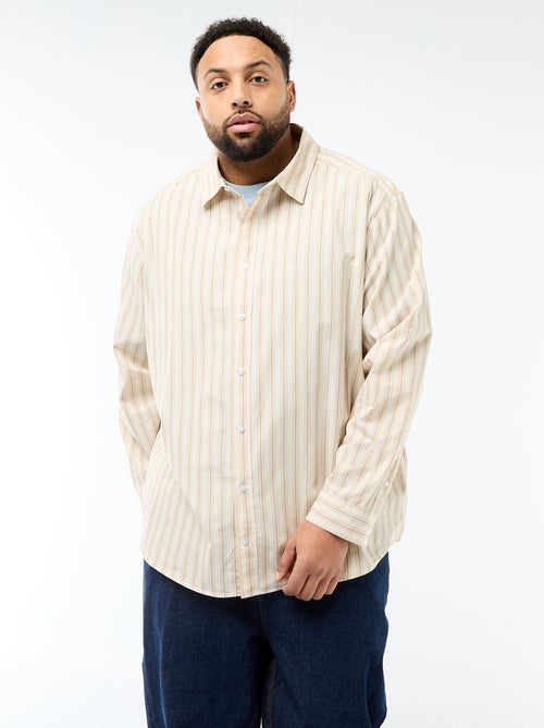 Gestreepte poplin blouse - Kiabi
