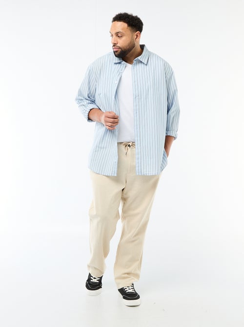 Gestreepte poplin blouse - Kiabi