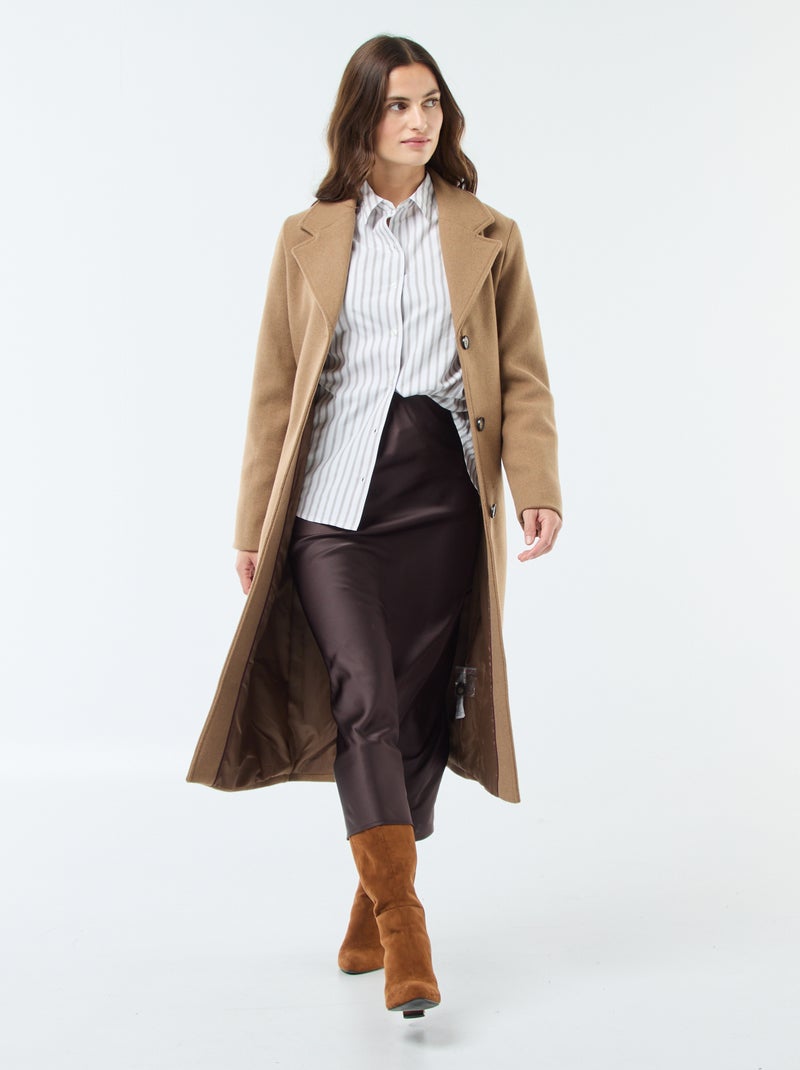 Gestreepte poplin blouse Wit - Kiabi