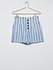     Gestreepte short met knopen afbeelding 1
