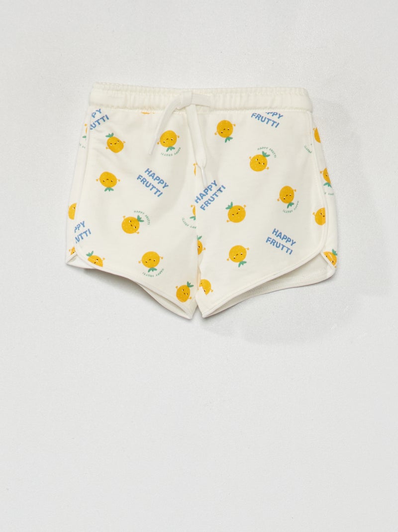 Gestreepte short WIT - Kiabi