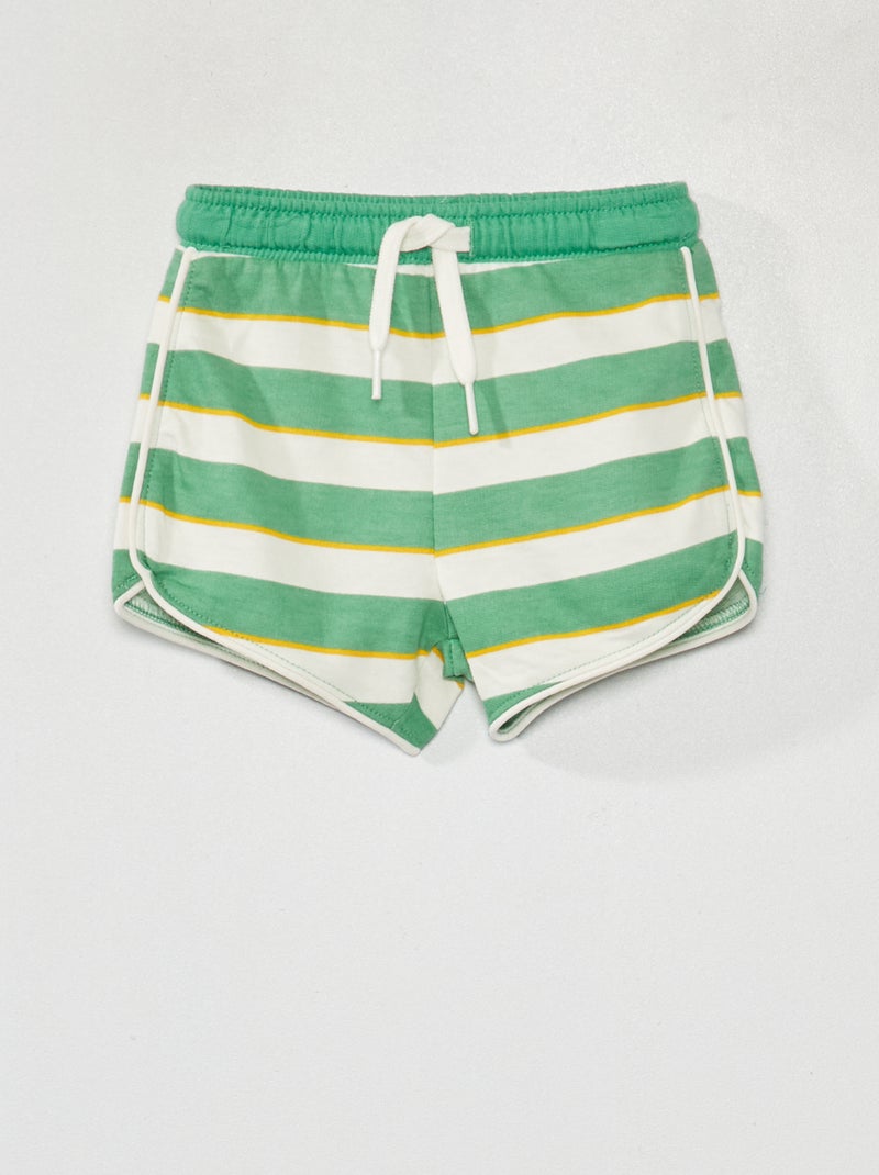 Gestreepte short WIT - Kiabi