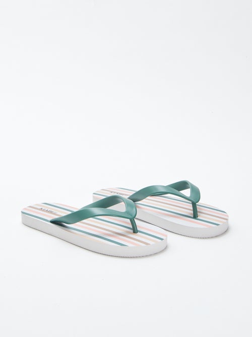 Gestreepte slippers - Kiabi