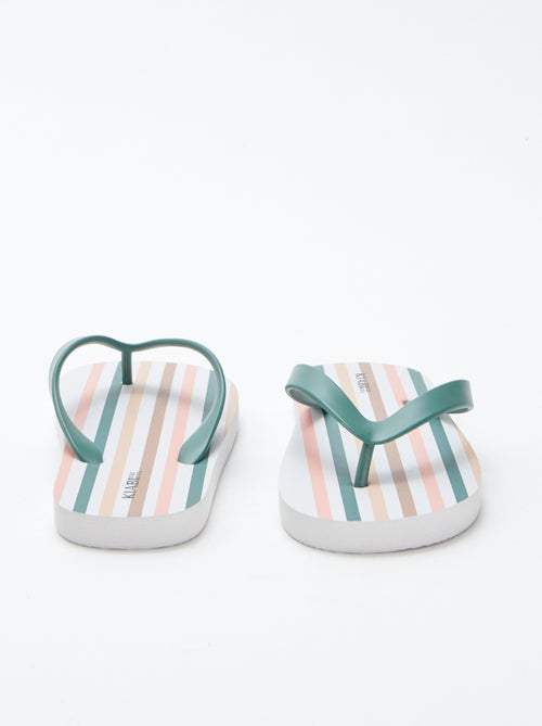 Gestreepte slippers - Kiabi