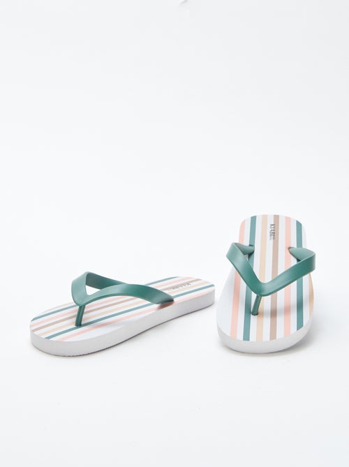 Gestreepte slippers - Kiabi