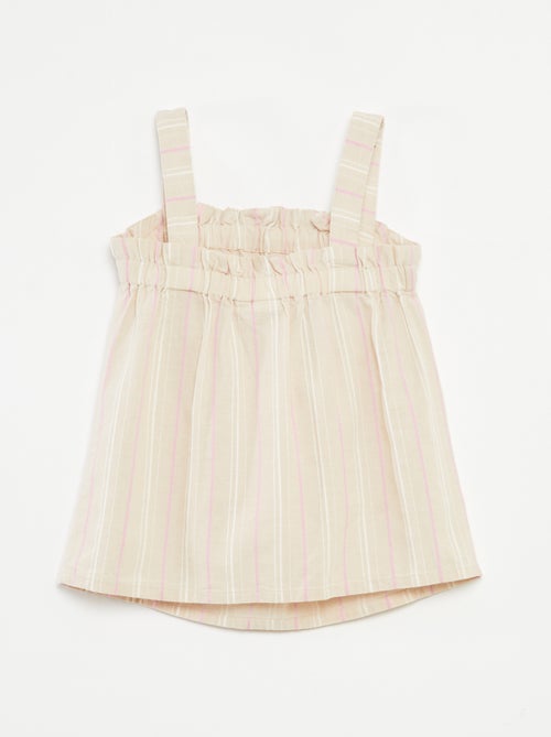 Gestreepte top met bandjes 'Name it' - Kiabi
