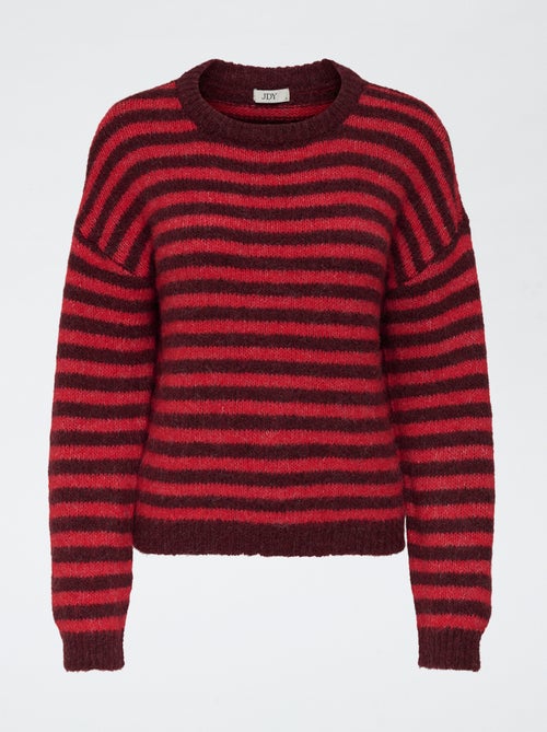 Gestreepte trui met ronde hals 'JDY' - Kiabi