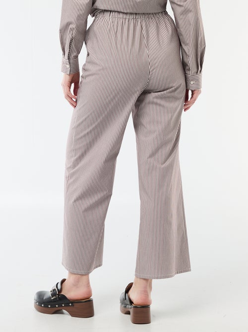 Gestreepte wijde broek - Kiabi