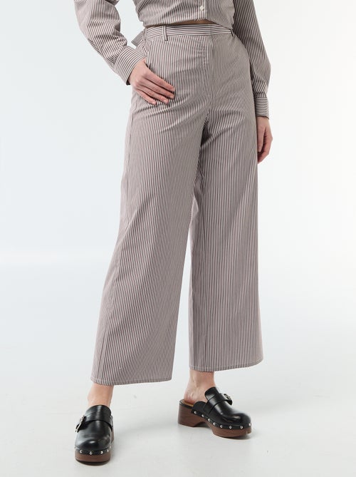 Gestreepte wijde broek - Kiabi