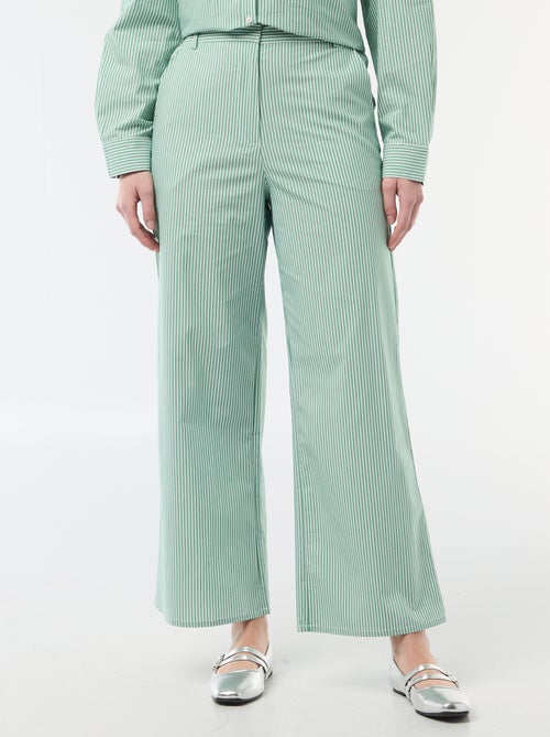 Gestreepte wijde broek - Kiabi