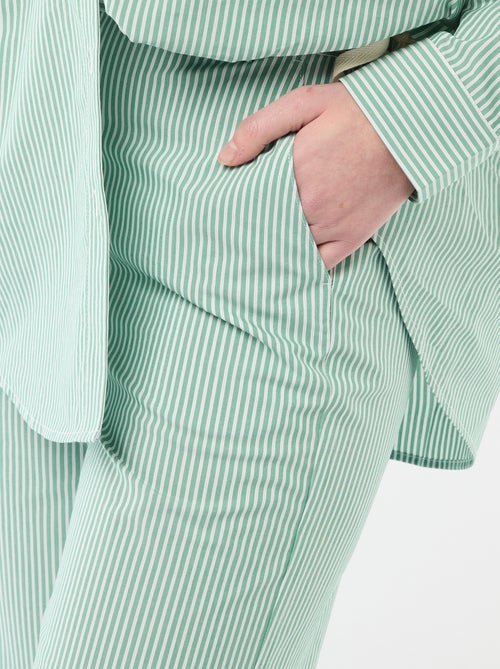 Gestreepte wijde broek - Kiabi