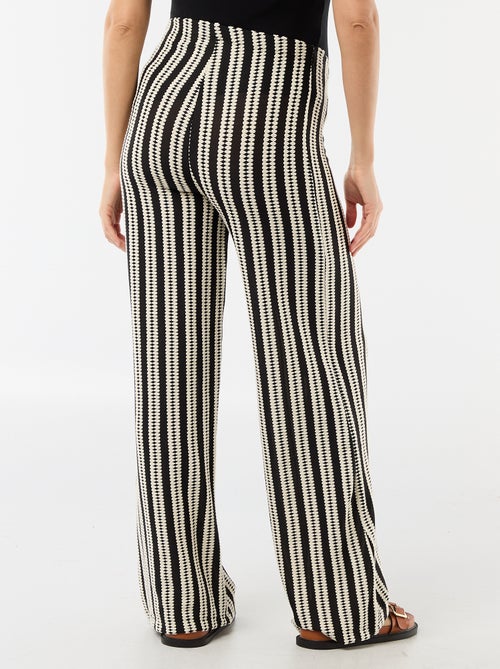 Gestreepte zwangerschapsbroek van tricot - Kiabi