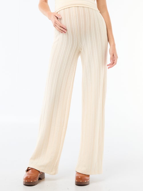 Gestreepte zwangerschapsbroek van tricot - Kiabi