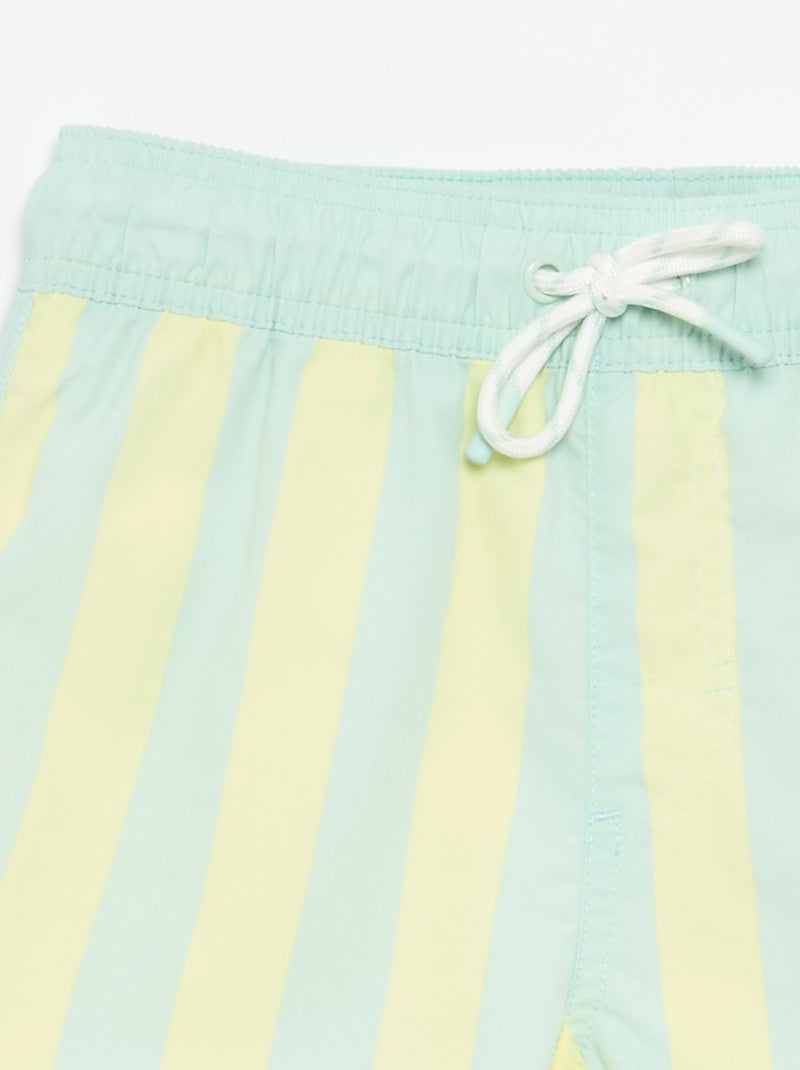 Gestreepte zwemshort Geel - Kiabi