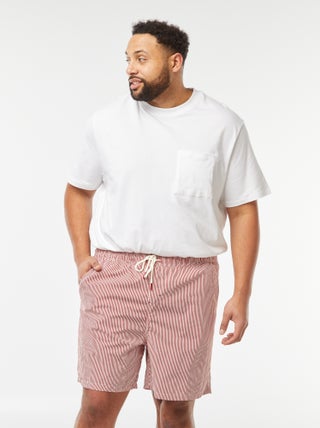 Gestreepte zwemshort in seersucker