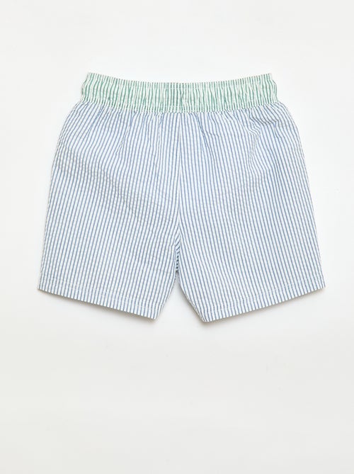 Gestreepte zwemshort met trekkoordjes - Kiabi