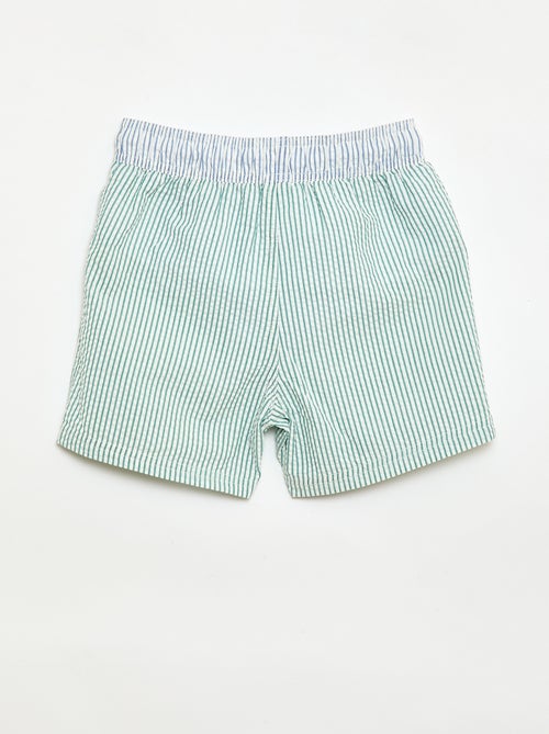 Gestreepte zwemshort met trekkoordjes - Kiabi
