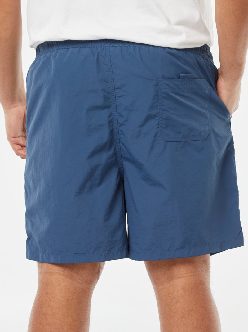 Gestreepte zwemshort met zakken BLAUW - Kiabi