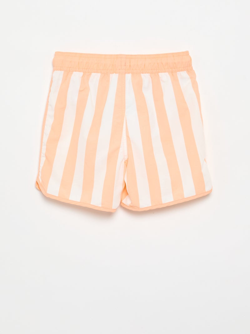 Gestreepte zwemshort Oranje - Kiabi