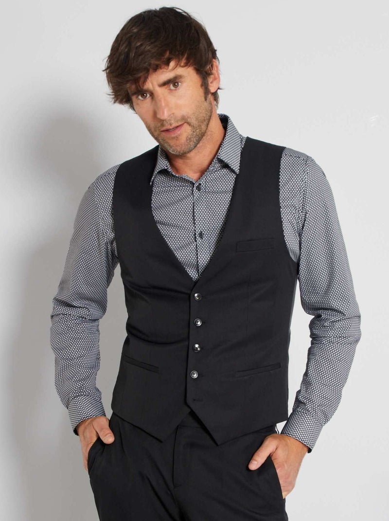 Getailleerd gilet zwart - Kiabi