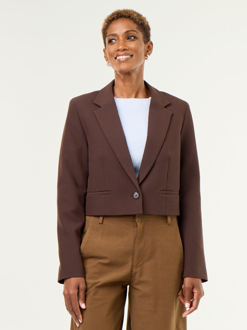 Getailleerde blazer Bruin - Kiabi