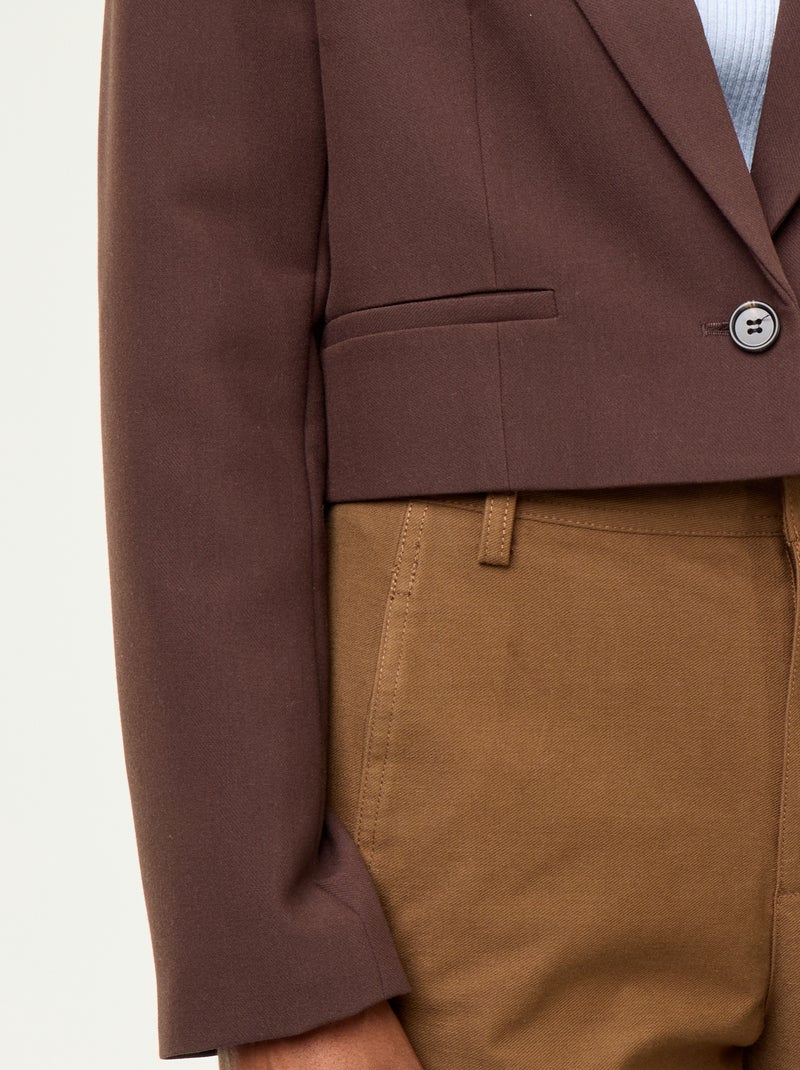 Getailleerde blazer Bruin - Kiabi