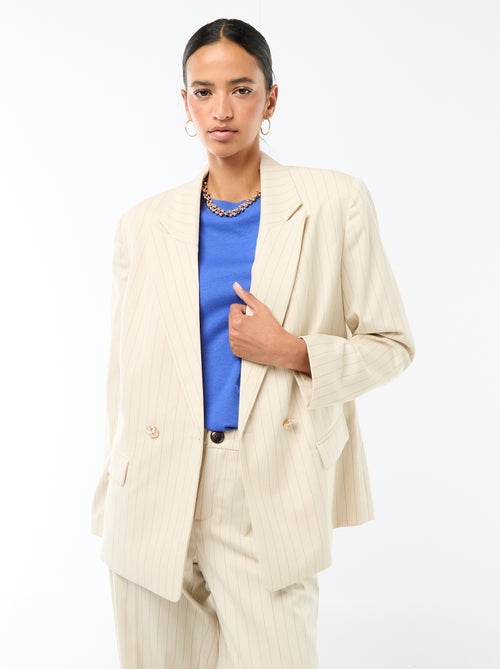 Getailleerde blazer met dubbele knoopsluiting - Kiabi
