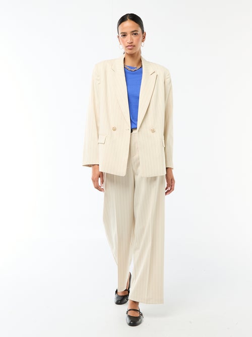Getailleerde blazer met dubbele knoopsluiting - Kiabi