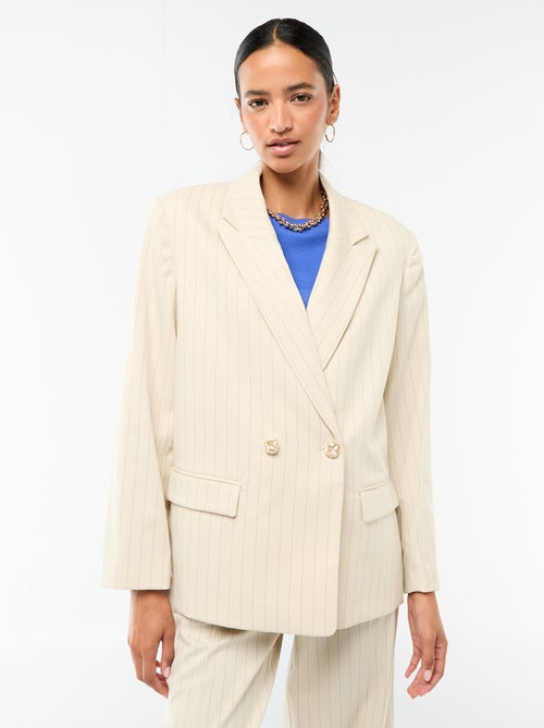 Getailleerde blazer met dubbele knoopsluiting - Kiabi