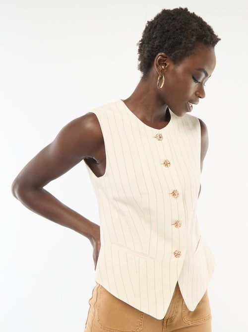 Getailleerde blazer met goudkleurige knopen - Kiabi