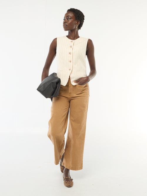 Getailleerde blazer met goudkleurige knopen - Kiabi